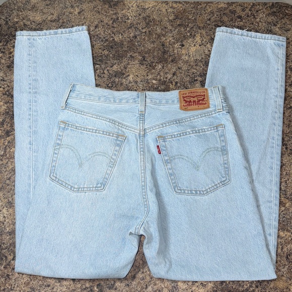 501® LEVI’S®ORIGINAL JEAN Straight Leg High Rise Button Fly Ojai Lake Blue Sz 28 - Picture 11 of 16